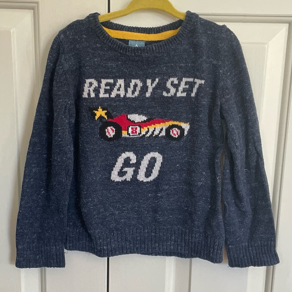 Baby Gap Ready Set Go car sweater size 4 years